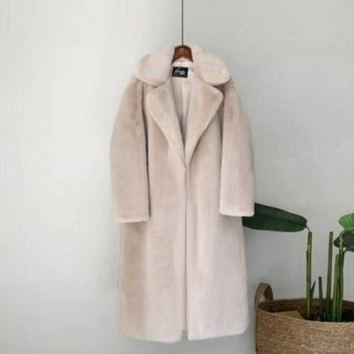 New Women Autumn Winter Furry Warm Fur Outerwear Fashion Loose Faux