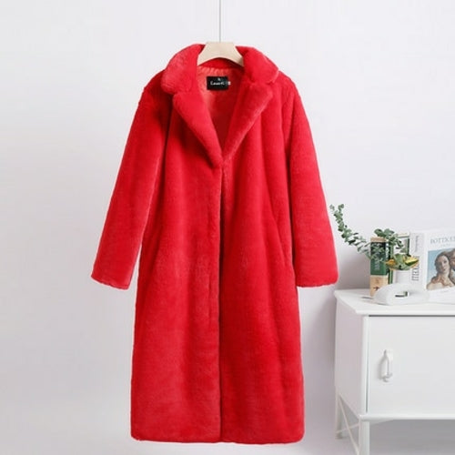 New Women Autumn Winter Furry Warm Fur Outerwear Fashion Loose Faux