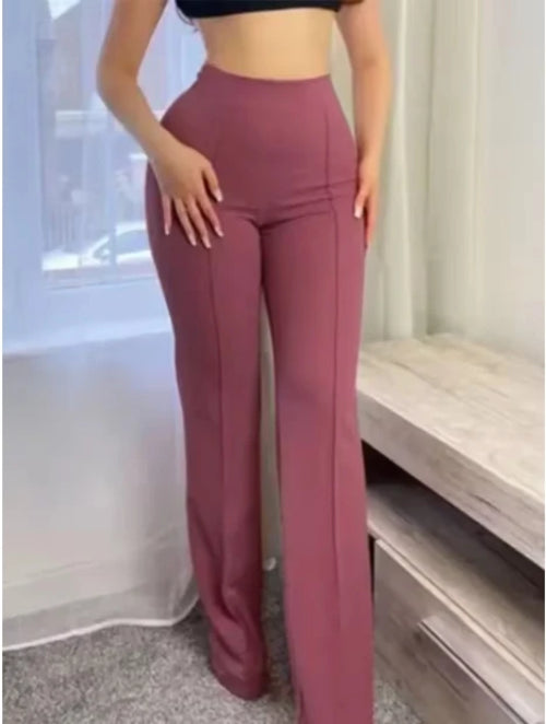 Women's Slim Bell-Bottoms Trousers Trendy Spring Autumn Pants Office