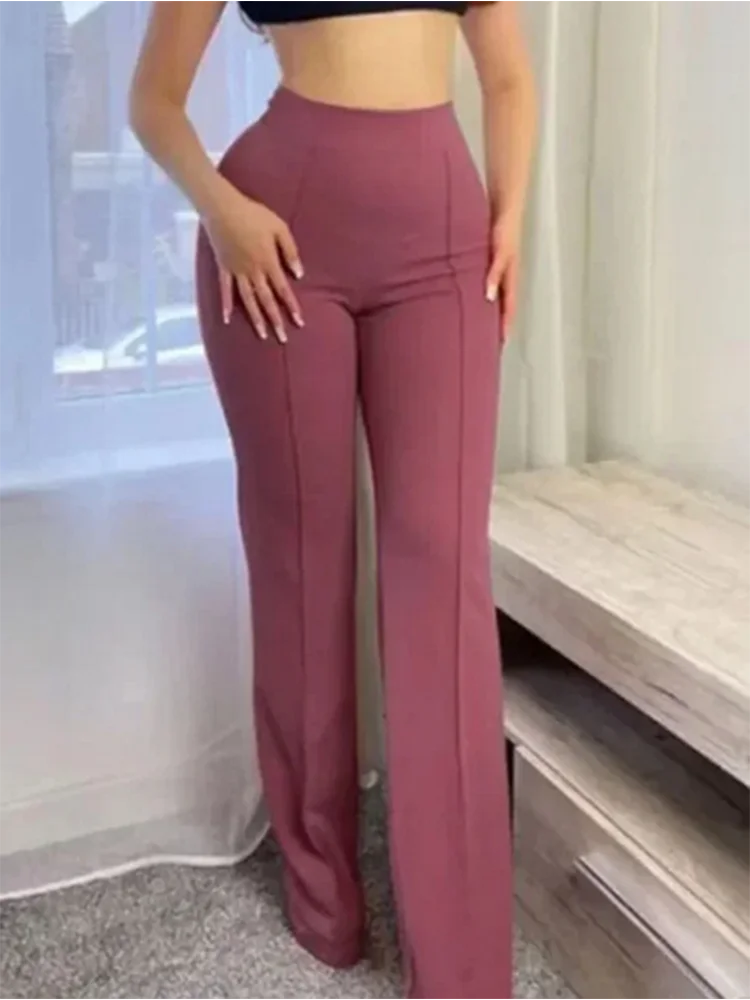 Women's Slim Bell-Bottoms Trousers Trendy Spring Autumn Pants Office